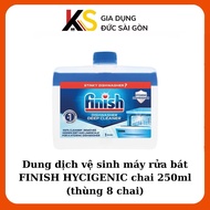 FINISH HYCIGENIC dishwasher cleaning solution bottle 250ml (box of 8 bottles)