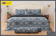 Satin plus ซาตินพลัส รุ่นลาย PP คลุมโทน ผ้าปูที่นอน รวมผ้านวม ขนาด 3.5 / 5 / 6 ฟุต