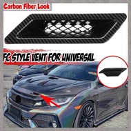 [M G L O] Carbon Fiber Universal Car Front Bumper Hood Vent Air Out Decoration for -A4 B8 Golf -E90 