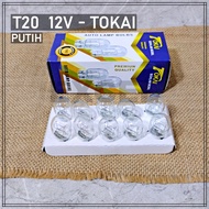 T20 12V 1 & 2 LEGS WHITE LIGHT BULB – 12V 21W & 12V 21W TURN SIGNAL STOP BRAKE DUSK - TOKAI ORIGINAL