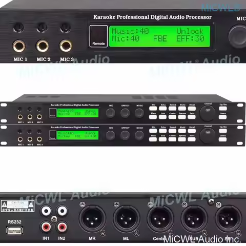 Professional Karaoke Microphone Digital Effects Processor Controller Audio Equipment USB to PC Softw