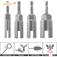 EUCALYTUSMY Wing Nut Driver Slot, H10/12/14/16/18 Steel Butterfly Bolt Socket Sleeve, Practical H11/