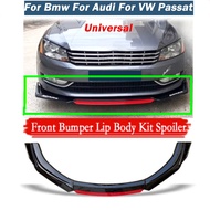 Car Front Bumper Lip Splitter Universal Spoiler Diffuser Lip Kit For Bmw e46 e90 e60 f20 For Audi a4 a5 a6 a8 For VW Pas