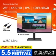 PRISM+ W280 Ultra 28 4K UHD [3840 x 2160] IPS 120% sRGB Professional Monitor Productivity Monitor
