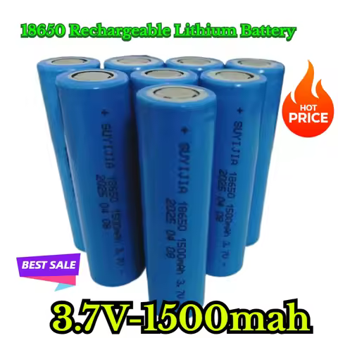 18650 Battery 3.7V 1500mah Rechargeable Lithium Battery Li-lon Li-po Battery for Headlamp Mini Fan L