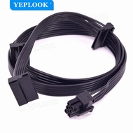 PCIe 6Pin to 3 SATA 15Pin HDD Cable For Seasonic X Series SS-1050XM2, SS-1250XM2, SS-650 KM3, SS-750