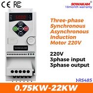 VFD 220V 0.4KW-55KW Input 3ph 220V Output 3ph 220V Motor Speed Controller Frequency Drive Inverter