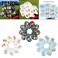 TENOL 9x Golf Iron Head Covers Golf Wedge Iron  Headcover PU Golf Iron Headcover Protector Guard for