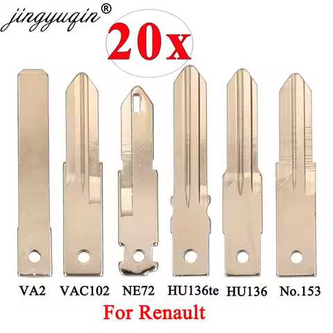 jingyuqin 20pcs VA2 VAC102 Hu136te Ne72 Hu136 Y62 Remote Uncut key Blade For Renault Peugeot Key Bla