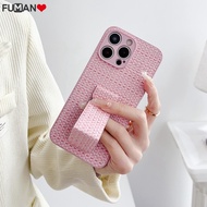 Compatible For Vivo X90 Pro Y52S Y31S Y73S 5G Y55S Y72T T2X Y76 Y76S Y17 Y15 Y13 Y12 Y11 Phone Case Korean Style Plush Woven Cloth Shockproof Soft TPU Mobile Back Cover With Holder