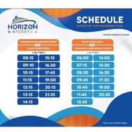 Offer Batam Ferry Ticket. 2-way Horizon Ferry E-tickets to Harbourbay Ferry Terminal