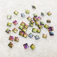 10 square shirt beads size 8mm with 7 colors to decorate luxurious dresses