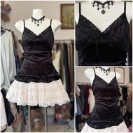 [2hand_thrift] Japanese velvet tank top L bust 84-98 length 54