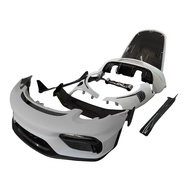 For Porsche Cayman 981 A style semi carbon fiber body kit front and rear bumpers side skirts mudguar