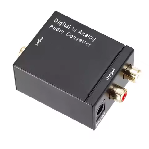 Digital Optical Toslink SPDIF Coaxial to Analog Audio Signal Converter Adapter