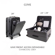 COVE KAVE กระเป๋าเดินทางล้อลากแบบเปิดหน้า ขยายได้ น้ำหนักเบา 20 29 นิ้ว รับประกัน 3 ปี
