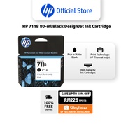 HP Original 711B Black Ink Cartridge (3WX01A/ 80ml) | Compatible with HP Designjet: T120, T125, T130