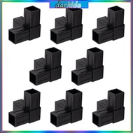 Dark 8lots Square Tube Fittings Durability Plastic Four Way Connectors for Building