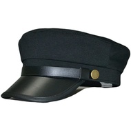 Elandy Black Men and Women Chauffeur Hat Driver Hat Costume Hats Captain Sailor Hat Classic Vintage
