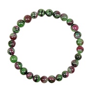 【正佳珠寶】紅綠寶 高品紅寶黝簾石 6mm 紅綠寶手珠