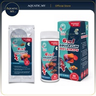 Aqua Guards 6 in 1 Aquarium Test Strips Fish Tank Water Test Kit pH NO2 NO3 GH KH Cl2