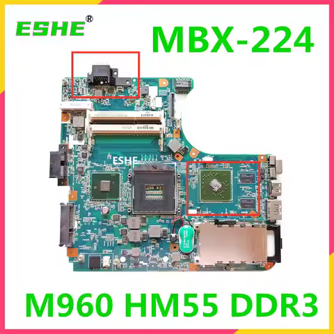 MBX-224 motherboard For SONY Vaio VPCEB VPC-EB laptop motherboard HM55 DDR3 HD4500 graphics card M96