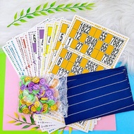Paper BINGO toy set, plastic beads (BINGO Vietnam), fun entertainment