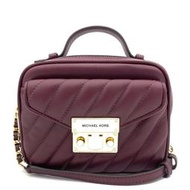【W小舖】MICHAEL KORS MK 櫻桃紅色 絎縫皮革 側背包 相機包 斜背包 盒子包 手提包~M62014