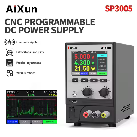 Aixun SP3005 Programmable Regulated DC Power Supply High Precision for Equipment Repair Stable Volta