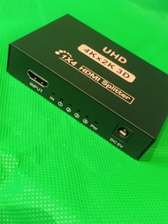 1進4出 HDMI 分配器（1x4 HDMI Splitter）將單一影像訊號同步傳輸到最多四個螢幕