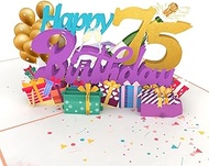 Liif Happy 75th Birthday Pop Up Card