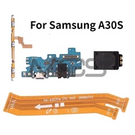 Charging Board For Samsung A30s Loudspeaker Power Volume Fingerprint Sensor Motherboard Main Flex