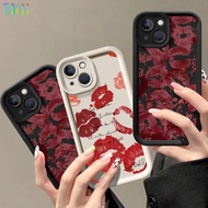 Red Lips Liquid Silicone Cases For Vivo V23 V20 Pro V23E X90 X70 X60 Pro Soft Shockproof Cover