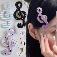 5/2PCS Polka Dot Music Symbol Hair Clips - Women's Hair Accessories - Fashion, Cute, Sweet - Side Ba