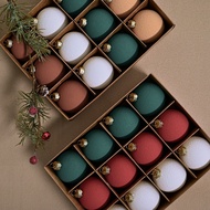 Christmas decoration accessories with pastel-colored baubles, high-quality metalic decorations for C