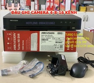 Đầu ghi Camera 4-8-16 kênh Hikvision chuẩn nén H.265 Hỗ trợ camera HD TVI HD CVI AHD IP Analog lê
