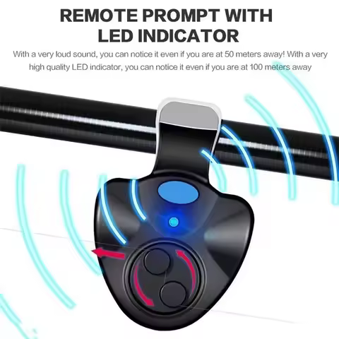 LED Light Fishing Alarm Portable Carp Bite Alarm Fishing Line Gear Alert Indicator Buffer Fishing Ro