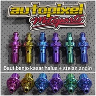 Titanium bolt banjo + air bolt titan banjo rough smooth Grade 5 vietnam