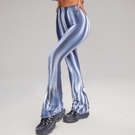 Women's Silky Seamless Quick-Drying Gradient Flare Leggings For Yoga, Running, And Workout,Flare Leg