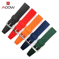 20mm 22mm Tropical Rubber Strap Soft Sport Silicone Wrist Band Men Waterproof Diving Replacement Wat