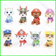 sy 8pcs PAW Patrol Action Figure Marshall Chase Rocky Rubble Zuma Everest Tracker Model Dolls Toys For Kids Gifts sy