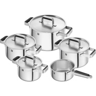 Zwilling Pure 5-Piece Stainless Steel Silver Pot Set