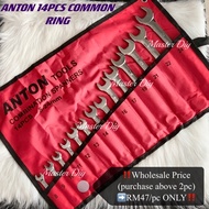‼️READY STOCK‼️ANTON HEAVY DUTY 14PCS COMMON RING SET / COMBINATION SPANNER TOOL SET / SPANNAR COMMO