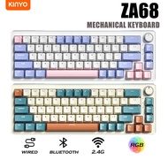 Kinyo 66 Keys Mechanical keyboard wireless hot swappable RGB Multimedia gaming keyboard win mac with