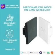 BARDI Smart Light Wall Switch Touch WiFi - EU2 Gang White / Black - Smart Switch