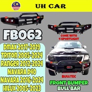 (BULLTEC FB062) Nissan Navara D40 Np300 Pro4x Metal Front Bumper Bull Bar Bullbar Offroad