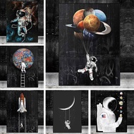Astronaut Space Dreaming Stars  Wall Art Pictures  Canvas Painting Posters Prints for boy kids bedro