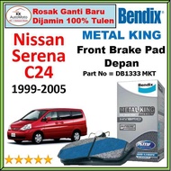 1 Set x Bendix Metal King Front Brake Pad - Nissan Serena C24 ( 1999-2005 ) - Brake Pad Depan ( DB1