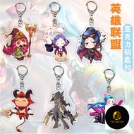 [ Shocking Price]acrylic mica keychain lol League of Legends Yasuo Riven Irelia Leesin Kaisa Jinx Ez