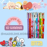 Bt21 GEL PEN BTS 10-color GEL PEN/10-Color GEL PEN BT21/BT21 GEL PEN/BTS GEL PEN/BTS PEN/10-Color GE